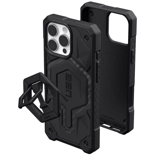 Чехол для iPhone Urban Armor Gear UAG Monarch Pro Magsafe Carbon Fiber/Black Stand (1144571BV01) for iPhone 16 Pro Max: Цвет черный