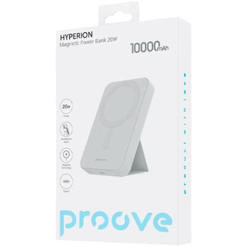 Внешний аккумулятор Proove Power Bank 10000mAh Hyperion 20W White (PBHP15020002): Встроенный кабель нет