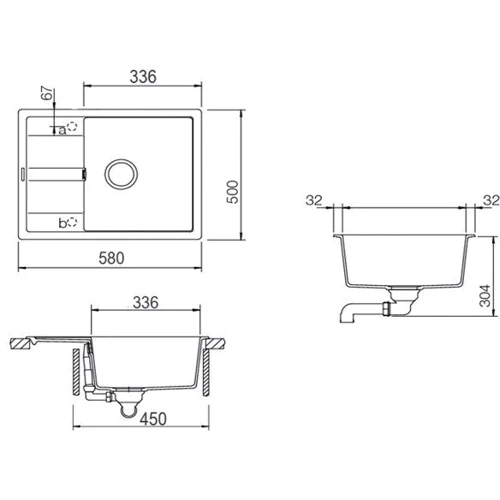 Schock DIY D-100XS (15034522): Форма Прямоугольная