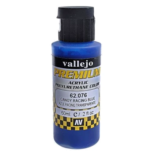 Фарба Vallejo акрил-поліуретанова Premium Color гоночний синій Candy (VLJ62076)