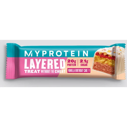 Протеиновый батончик Myprotein Retail Layer Bar 60 g / 1 serving / Vanilla Birthday Cake