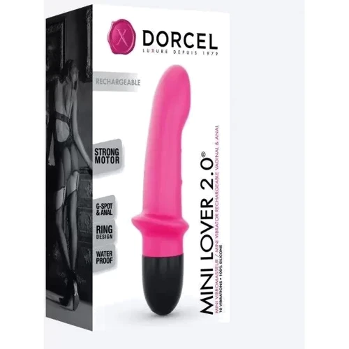Вибратор Dorcel Mini Lover Magenta 2.0 перезаряжаемый, для точки G и массажа простаты