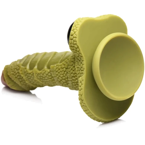 Фантазийный фаллоимитатор Creature Cocks Swamp Monster Green Scaly Silicone Dildo
