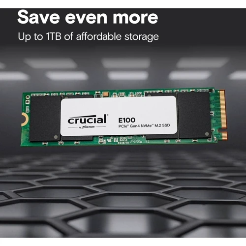 Crucial E100 1 TB (CT1000E100SSD8) UA: Интерфейс подключения PCI-Express 4.0 (x4), M.2 (PCI-E)