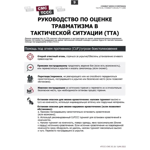 МАРСН. Учебные карты алгоритма в протоколе TCCC (Tactical Combat Сasualty Сare) фото 7