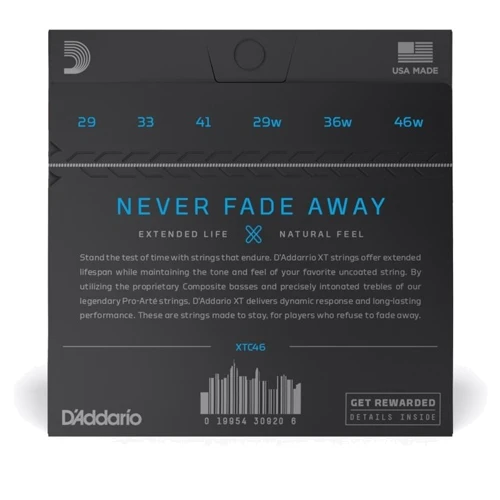 Струна для гитар Комплект струн D'addario XTC46 XT Classical Hard Tension: Материал Нейлон
