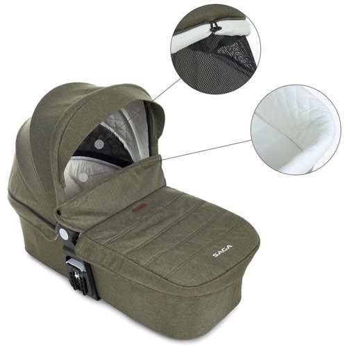 Коляска универсальная 2 в 1 El Camino ME 1085 SAGA Denim Khak Хаки (ME 1085 Denim Khaki EL CAMINO): Ширина шасси 54.5 см