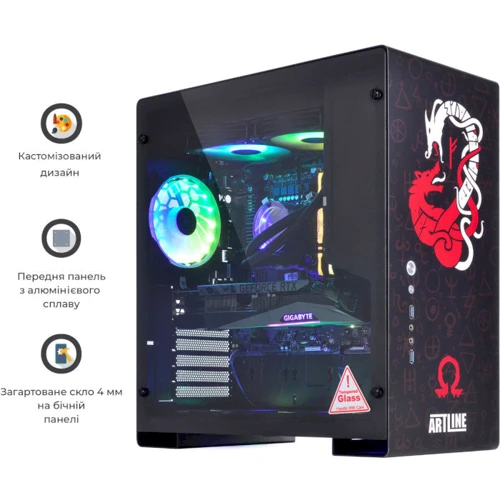 Корпус QUBE GRIFFIN Aluminum Black God Of War Black Printed (QBU5A_WBNU3PGOW): Материал передней панели алюминий