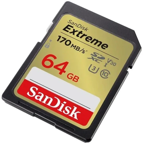 Карта пам'яті SanDisk 64GB SDXC Class 10 UHS-I U3 V30 Extreme (SDSDXV2-064G-GNCIN): Тип карти SDXC