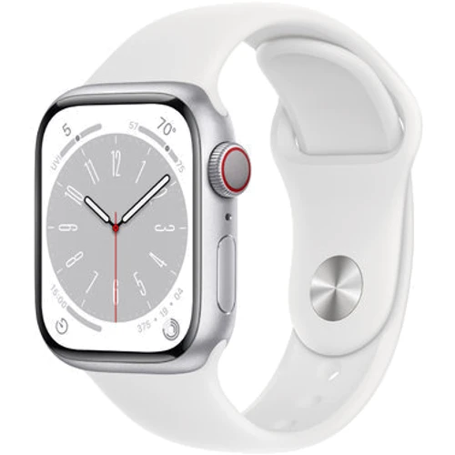 Apple Watch Series 8 41mm GPS+LTE Silver Aluminum Case with White Sport Band Approved Витринный образец
