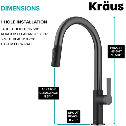Смеситель для кухонной мойки Kraus KPF-2820MBSFSB