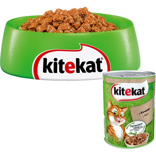 Влажный корм Kitekat Natural Vitality для кошек с уткой в желе 12х400г (5900951137303): Тип Консервы