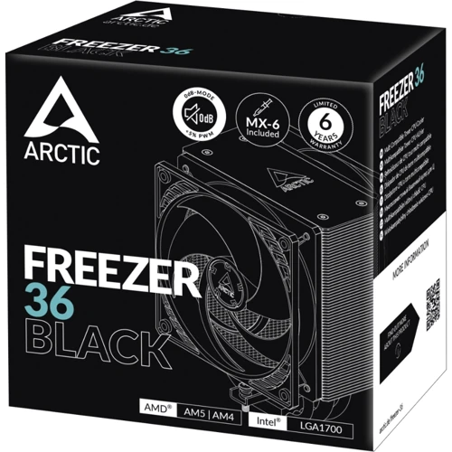 Кулер Arctic Freezer 36 Black (ACFRE00123A): Тип подшипника гидродинамический