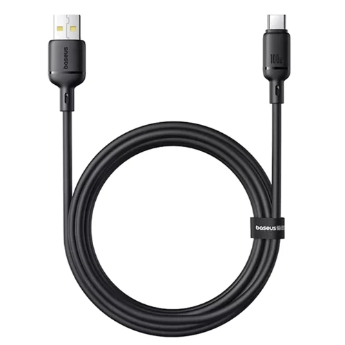 Кабель Baseus USB Cable to USB-C Silky Series 100W 2m Black (P10377703113-01) фото 3