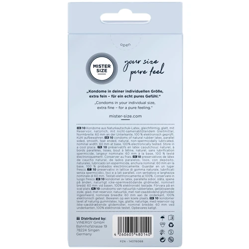 Презервативы Mister Size 60 (10 pcs)