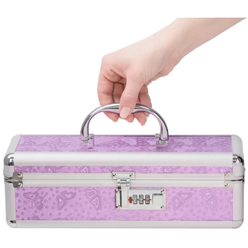 Кейс для хранения секс-игрушек Powerbullet - Lockable Vibrator Case Purple с кодовым замком