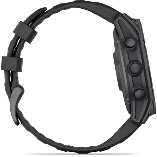 Смарт-часы Garmin Fenix E 47mm Slate Grey Steel with Black Silicone Band (010-03025-01): Фитнес-функции Пульсоксиметр, Подсчет калорий, Альтиметр, Шагомер, GPS-модуль, Секундомер