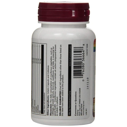 Solaray Indole-3-Carbinol, 100 mg, 30 Vegetarian Capsules (SOR-36664): Стать унісекс
