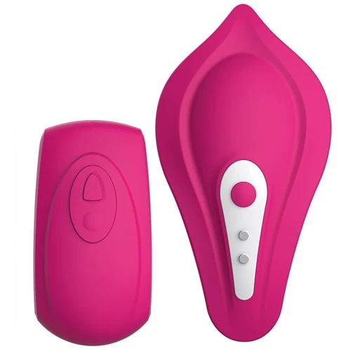 Вибратор в трусики Liebe Panty Vibe Recargable Cerise, нагрев до 39 °C, пульт, трусики в комплекте