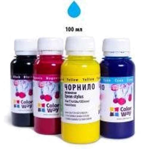 Чернила ColorWay Epson SP R270/290 RX500 TX650 LCyan (CW-EW650LC01): Цвет Light Cyan (Photo Cyan)