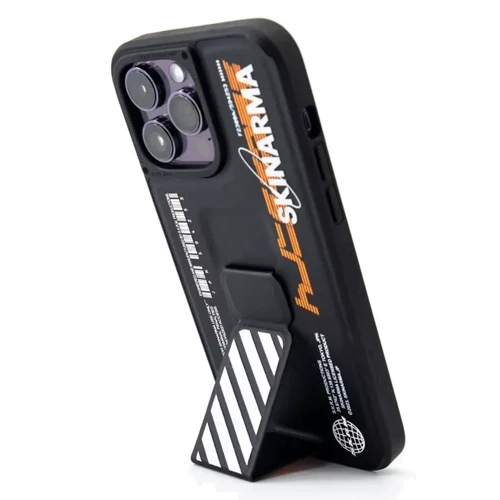 Чехол для iPhone SkinArma Shingoki with Grips-Tand Black/Orange for iPhone 14 Pro Max: Цвет черный