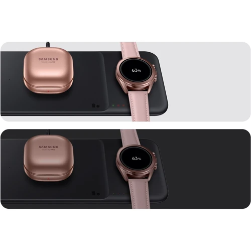 Зарядний пристрій Samsung Wireless Charger 3 Slots Black for Smartphones, Galaxy Buds and Galaxy Watch (EP-P6300TBRGRU) фото 9