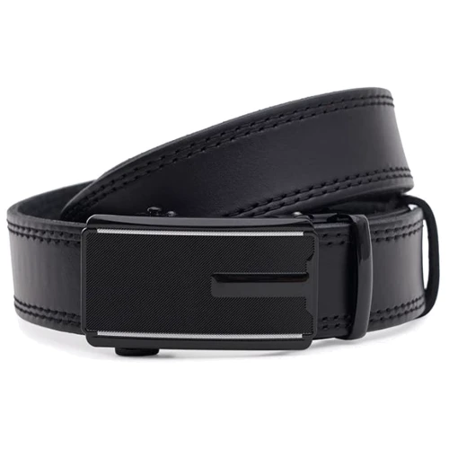 Чоловічий ремінь Borsa Leather чорний (125v1genav35-black)