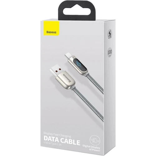 Кабель Baseus USB Cable to USB-C Display Fast Charging 1m Silver (CATSK-0S) фото 3