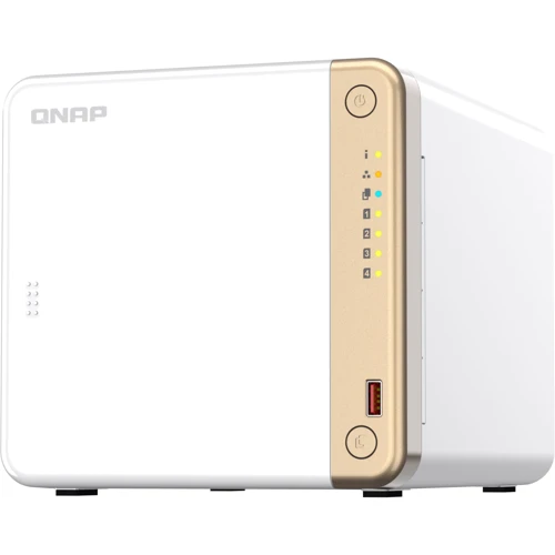 Сетевой накопитель (NAS) Qnap TS-462-4G: Слоты для дисков 4x2,5" или 3,5" HDD/SSD с интерфейсом SATA, 2xM.2 2280 (PCIe Gen 3x1)