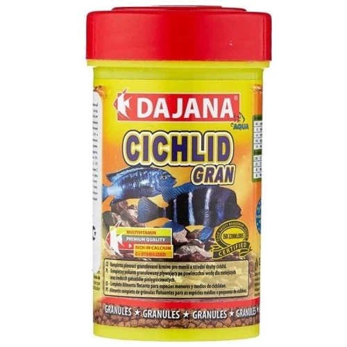 Корм для дрібних та середніх цихлід Dajana Cichlid Gran у гранулах 100 мл/50 г