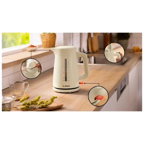 Электрочайник Bosch TWK3M127: Тип нагревательного элемента диcковый (cкрытый)