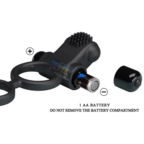 Виброкольцо с анальным шариком Pretty Love Vibration Penis Sleeve IV Black