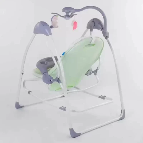 Электронные качели JOY CX-11009: Дополнительные удобства съемный столик, Ремни безопасности, таймер отключения укачивания, Система складывания, регулируемая