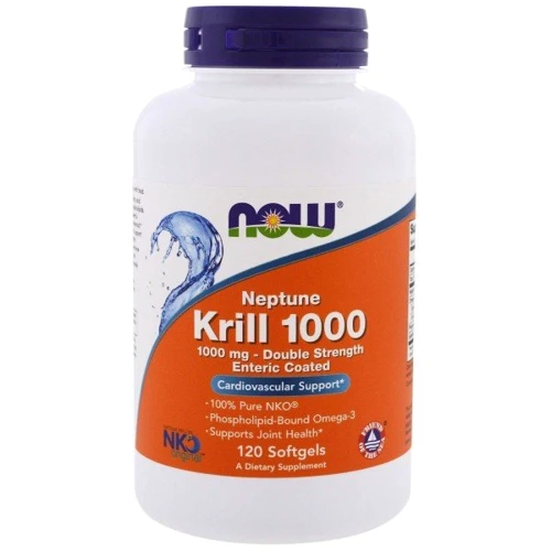 NOW Foods Neptune Krill 1000 1000 mg Масло криля 120 гелевих капсул
