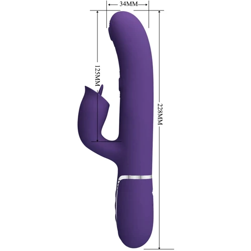 Пульсатор с клиторальным стимулятором LYBAILE Pretty Love Gigi Dark Purple (BW-500035-2)