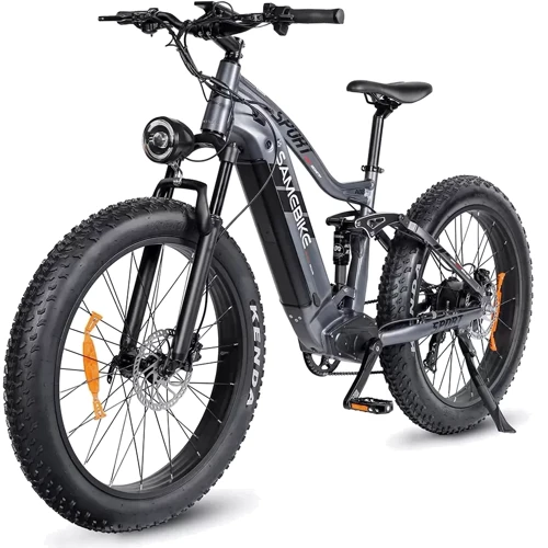 Электровелосипед SAMEBIKE RS-A08 (750 Вт, 17 А/ч, 48 В), колеса 26", серый фото 10