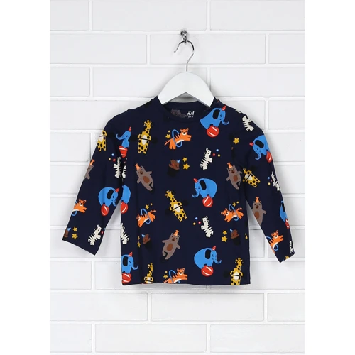 Лонгслів H & M 7232068 68 см темно-синій