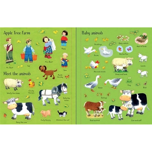 Poppy and Sam's Animals Sticker Book / Книга с наклейками Поппи и Сэм: Производитель Usborne