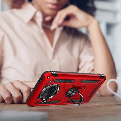 Чехол для телефонов Mobile Case Shockproof Serge Magnetic Ring Red for Xiaomi Mi 10T Lite фото 7