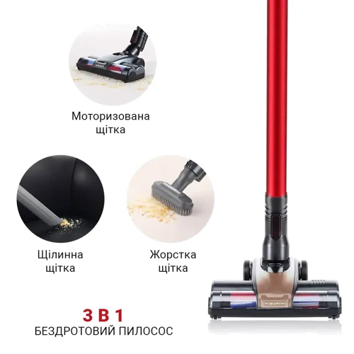 Пылесос Inspire VC198 150W 2200 mAh Silver: Тип пылесоса ручной (вертикальный)