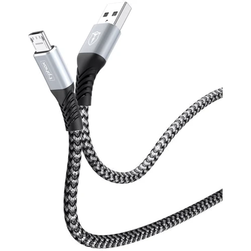 Кабель T-PHOX USB Cable to microUSB Jagger 1m Grey (T-M814 grey): Тип USB Cable - microUSB