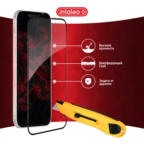 Защитное стекло для iPhone Intaleo Tempered Glass Full Glue Black for iPhone 13: Тип аксессуара защитное стекло
