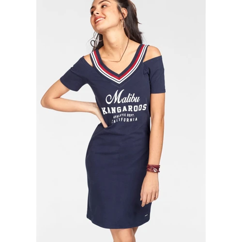 Платье KangaROOS 42456556 50 синее повседневное до середины бедра