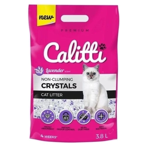 Наполнитель для кошачьих туалетов Calitti Crystals силикагель с лавандой 3.8 л (223352)