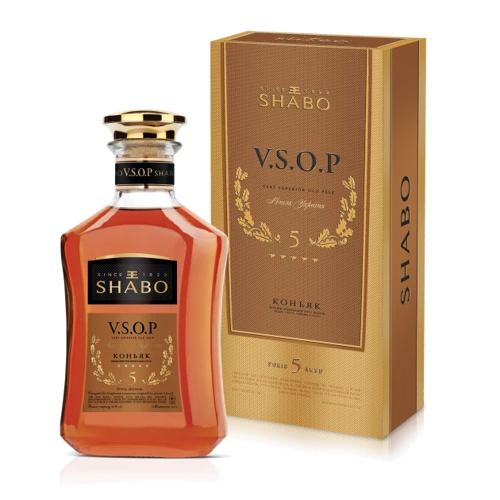 Коньяк Shabo V.S.O.P 5 years old 0.5л 40% gift box (PLK4820070400977)