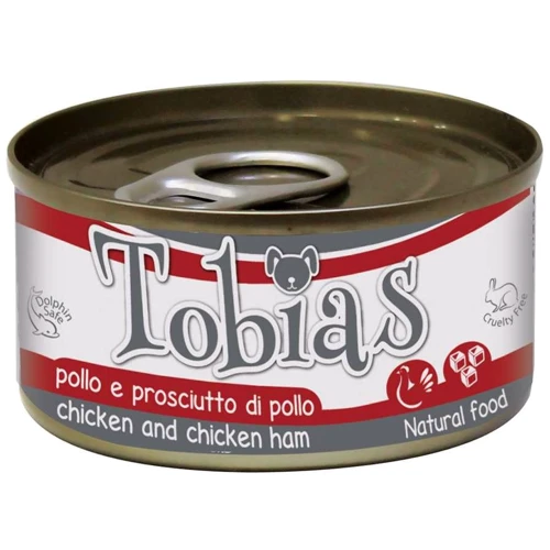 Вологий корм Tobias з куркою та шинкою 85 г (A1018781)