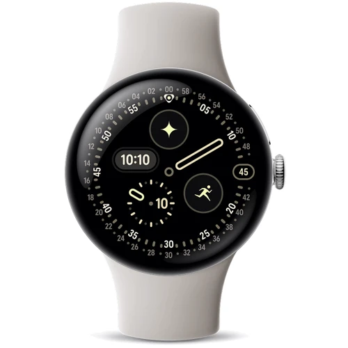 Смарт-часы Google Pixel Watch 4 41mm LTE Polished Silver Aluminium Case with Porcelain Active Band