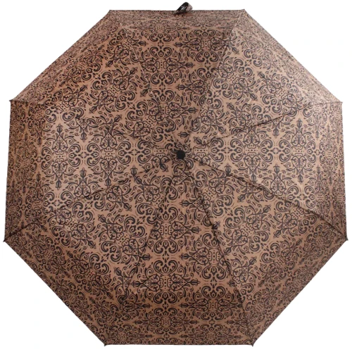 Парасолька жіноча автомат Happy Rain коричневий (U46855-14)