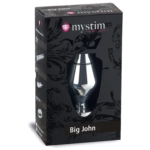 Металлическая анальная пробка Mystim Big John для электростимулятора