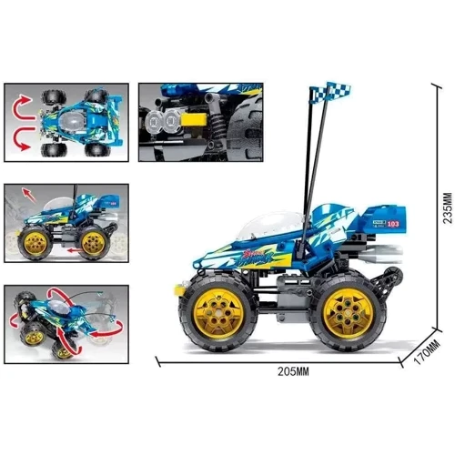 Конструктор SEMBO BLOCK 701901 Баггі Blue Whirlwind Q Car на радіокеруванні